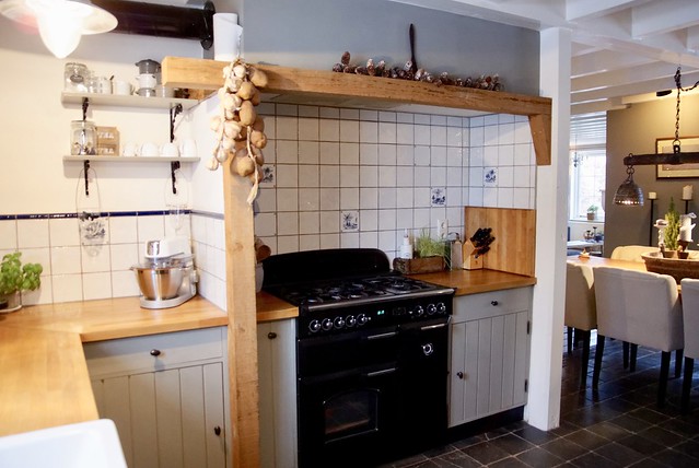 Keuken houten schouw landelijke stijl