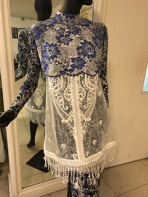 Amir Sali blue and white dress 3