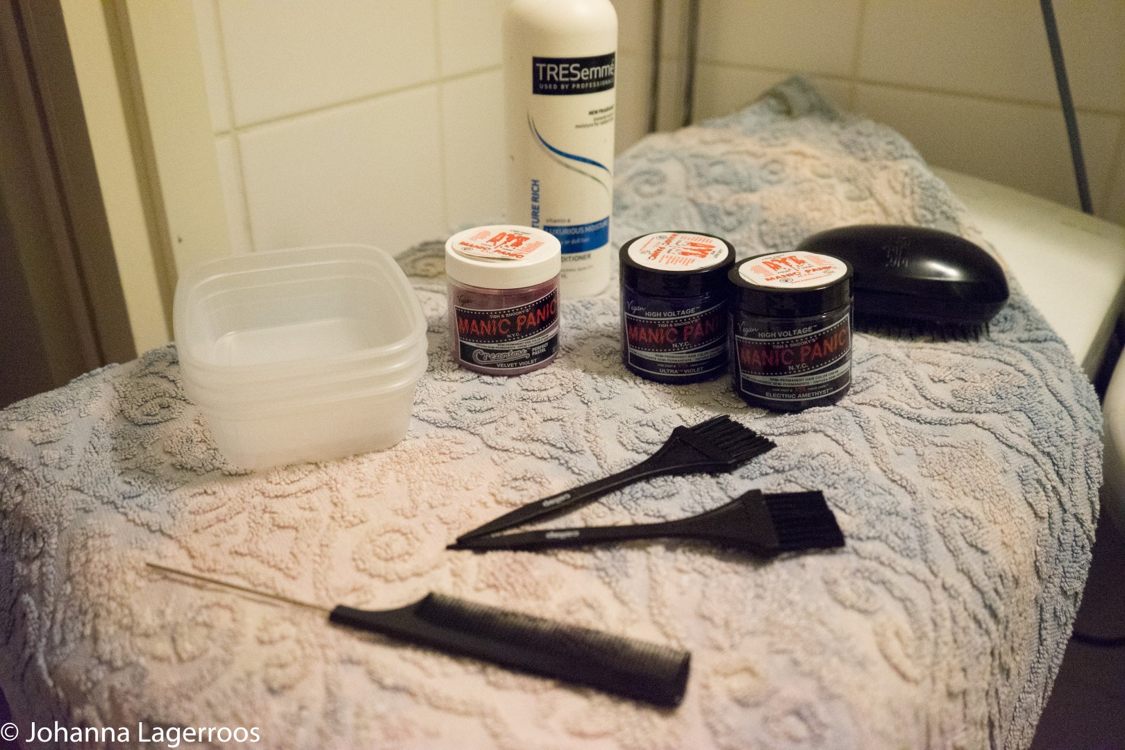 hair dye setup