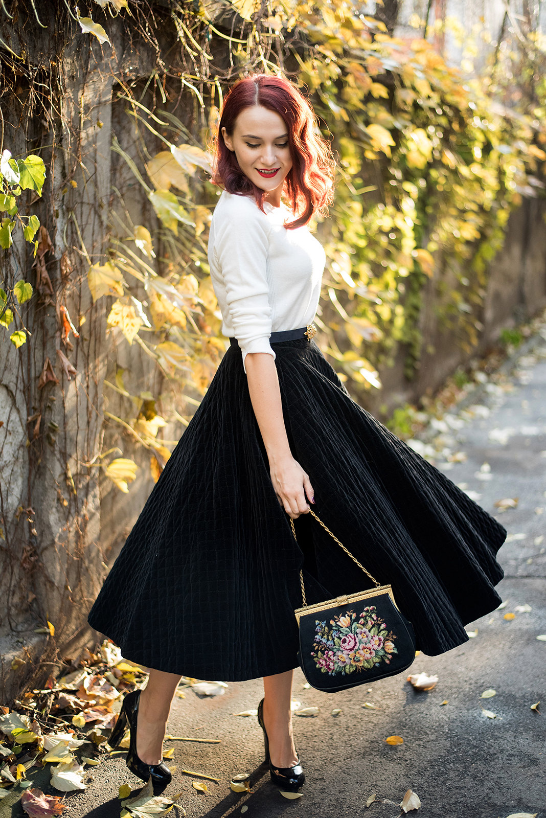 quilted circle skirt1