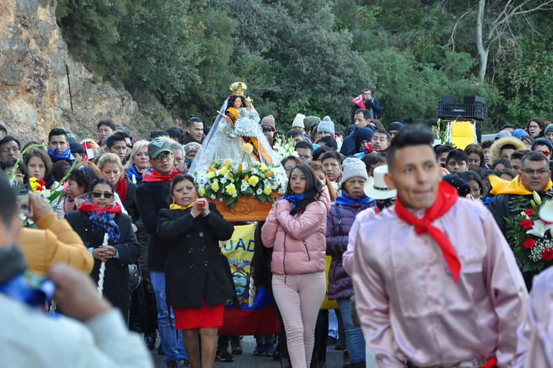 Con la Virgen del Quinche (Ecuador) en Torreciudad - 2017