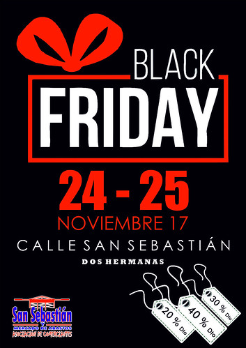 Cartel Black Friday calle San Sebastián