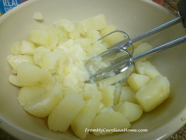 Cheddar Onion Potatoes at From My Carolina Home