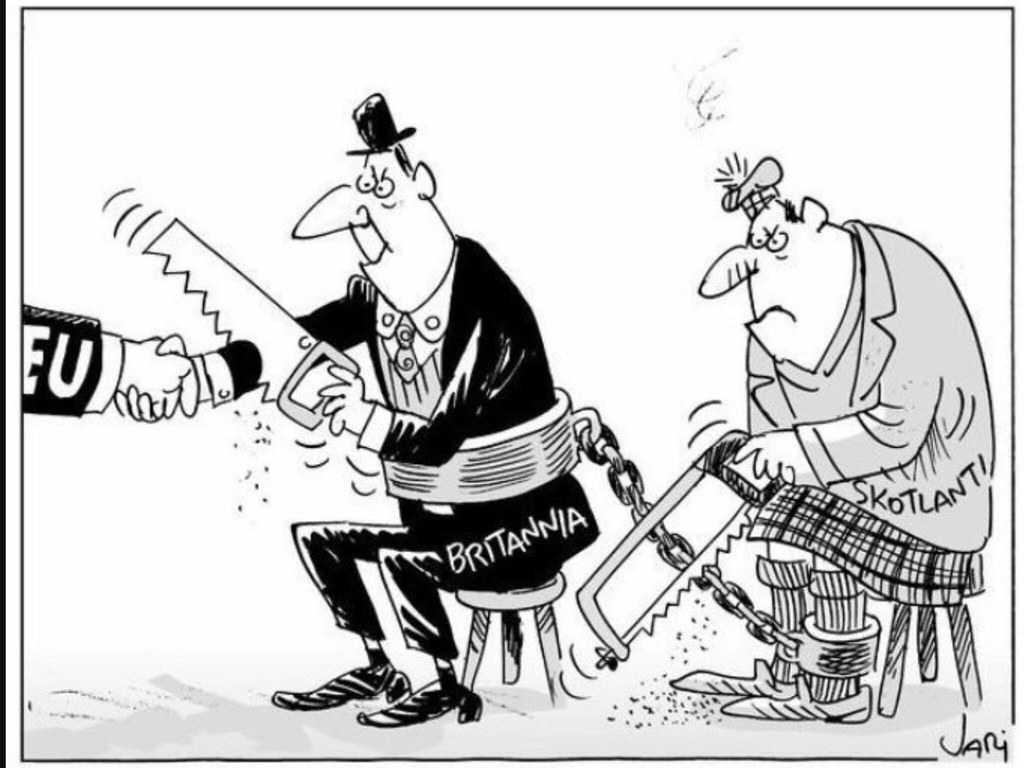 Brexit cartoon from Finland by Jari Elsilä