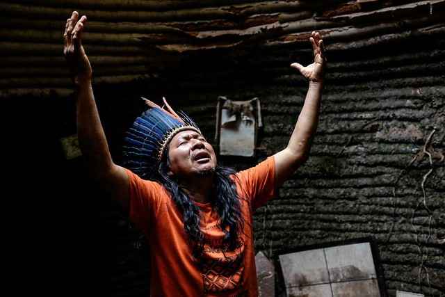 Construído há mais de 40 anos, Santuário dos Pajés é considerado lugar sagrado para as três comunidades indígenas que hoje vivem no local  - Créditos: Fotos: Mídia Ninja 