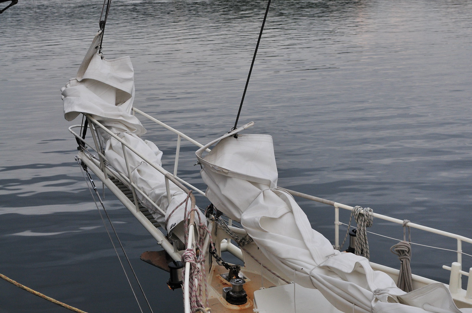 sails furled up, Oban