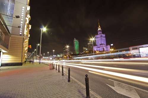 Warsaw, Poland by night