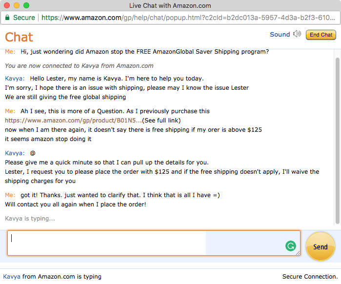Amazon CS Chat