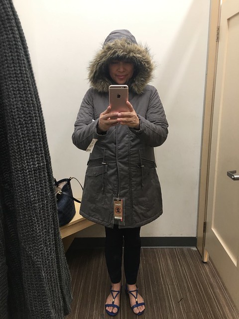 gray winter jacket