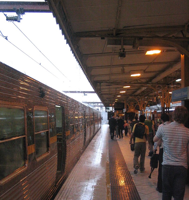 Flinders Street Station in the rain, December 2007