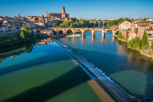 tarn albi city cityscape landscape river bridge occitanie cathedral france midi pontvieux oldbridge