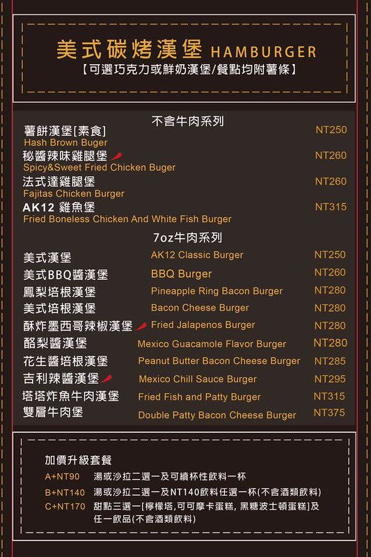 ak12菜單ak12西門菜單ak12美式小館訂位西門町推薦美式餐廳西門美式漢堡 (31)