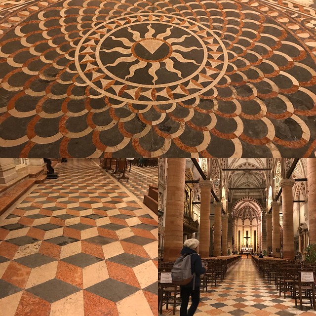 The floors in Sant'Anastasia were original (making them over 600 years old)