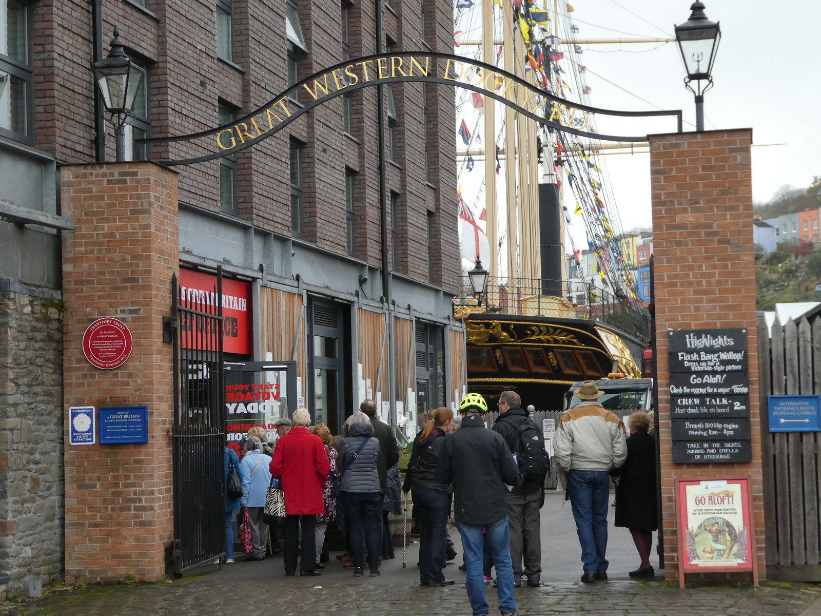 Entrance gates to SS Great Britain, Bristol 