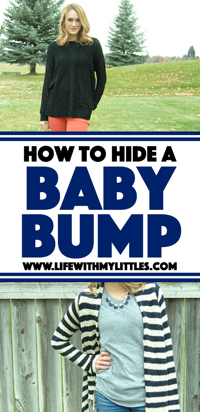 How to hide a baby bump: tips on what to wear to hide your baby bump when you're still trying to keep it a secret! So helpful!