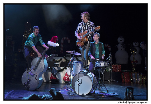 Brian Setzer Orchestra performing their Rockin’ Christmas Show at the Microsoft Theater in LA