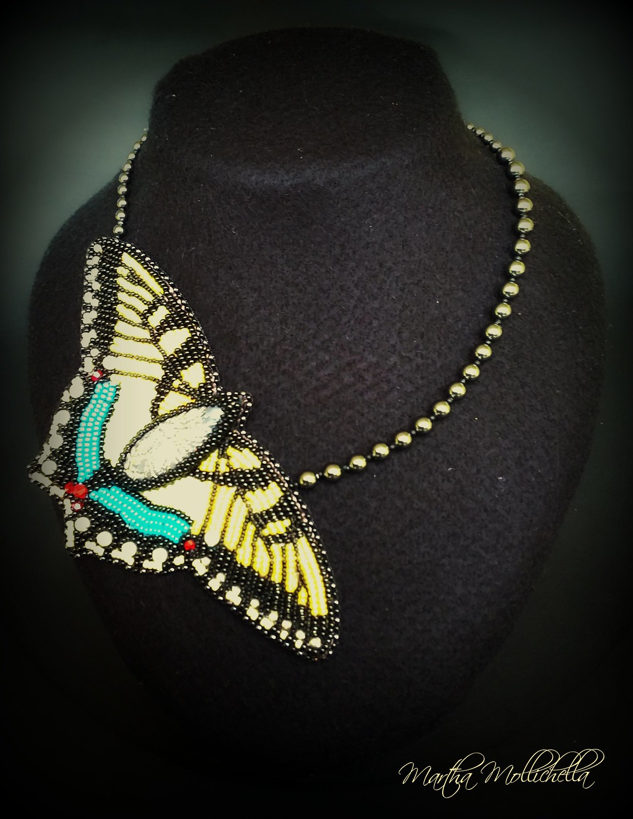 butterfly jewels butterfly tiger handmade by Martha Mollichella