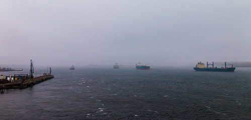 anchorage atsea canada canon70d fog montreal navigation quebec ship shoreline stlawrenceriver sundaymorning tanker mist nautical