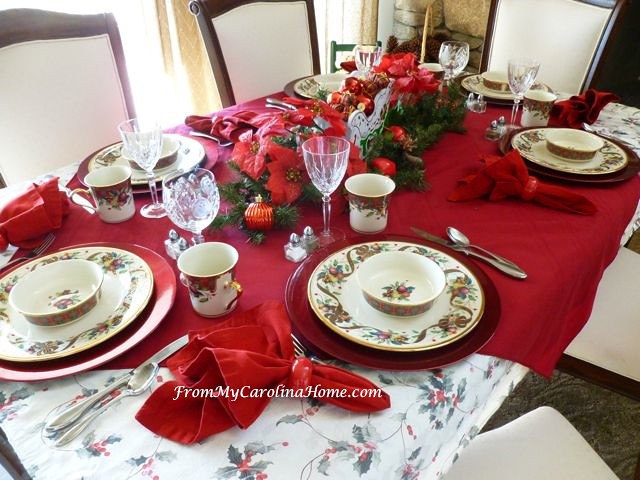 Christmas Luncheon Tablescape ~ From My Carolina Home