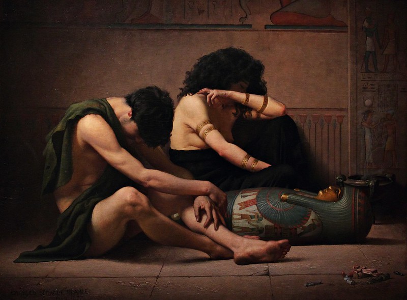 Charles Sprague Pearce - Lamentations over the Death of the First-Born of Egypt (1877)
