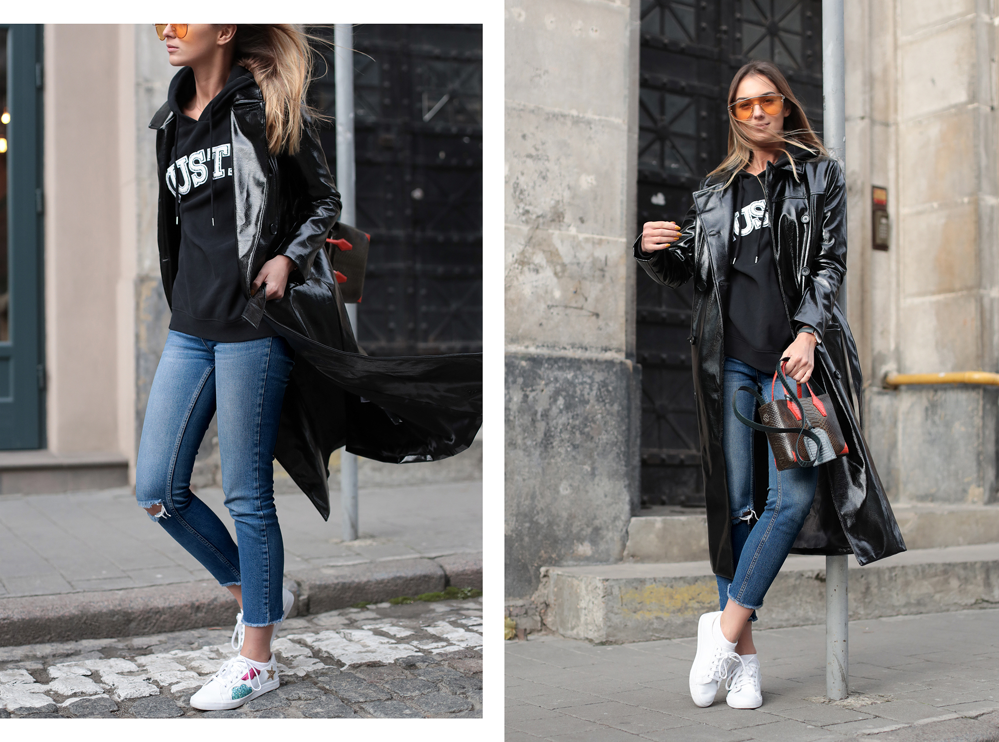 outfit-vinyl-trench-street-style