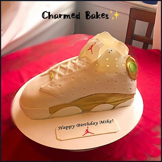 Jordan Retro 13 Sneaker Cake by Charmed Bakes