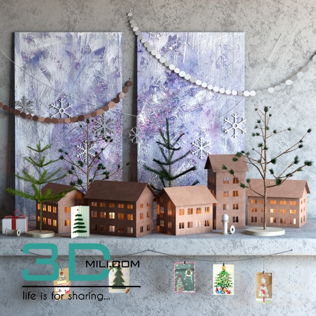3dSkyHost: Christmas Decor 8 3dmodel Free Download