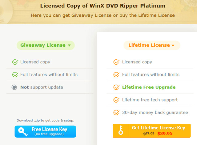 WinX DVD Ripper Platinum Full License Thanksgiving Giveaway - Serial Code, License Key