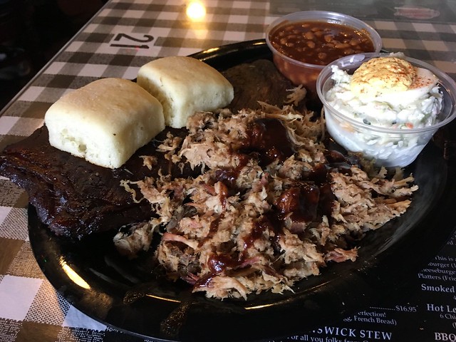 Ribs and BBQ shoulder combo platter - Germantown Commissary