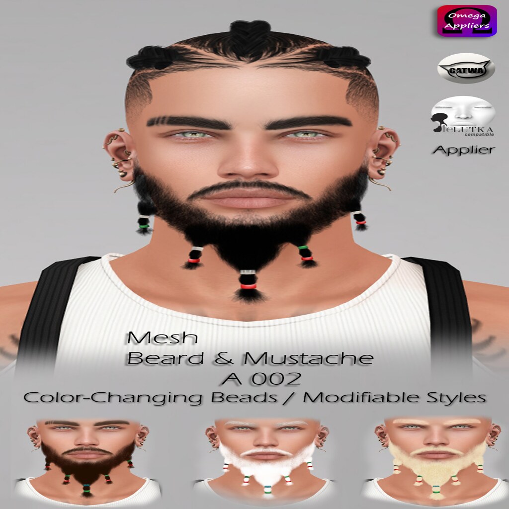 Mesh Beard & Mustache  A 002