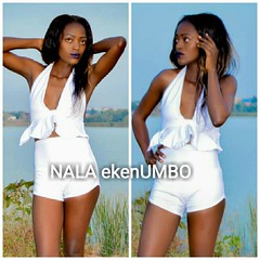 Lami Yunus @ayomidemi100 poses on a White Bikini from @nalaekenumbo