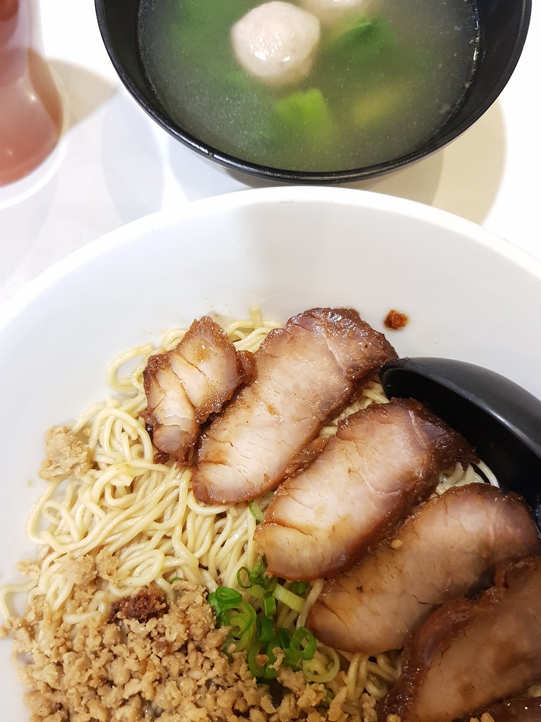 傳沙磱越干撈麵 Traditional Sarawak Noodle $8 & 抹茶拿鐵 Green Tea Latte $4.30 @ 面對面 Face to Face Noodle House USJ 10