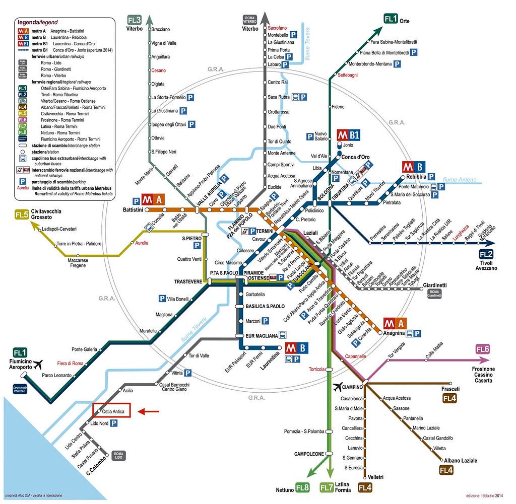 Mapa del metro de Roma