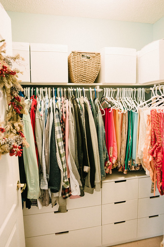 konmari method of organizing clothes and closet tour