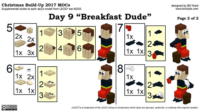 Christmas Build-Up 2017 Day 9 "Breakfast Dude" MOC Instructions p2