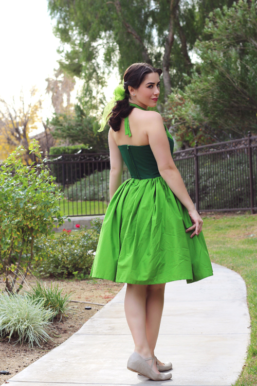 Vintage Inspired by Jackie Atomic Jax Belle Disneybound Green Dress