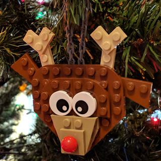 Flat Rudolph In Tree