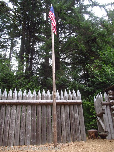 The American flag at Fort Clatsop in the Lewis & Clark National Historical Park, Oregon
