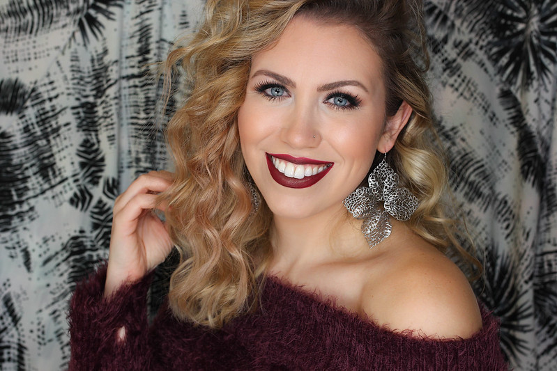 How to Wear Chocolate Cherry Lipstick Holiday Party Makeup