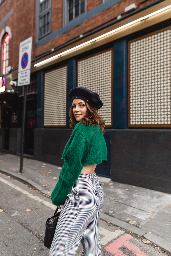 The Little Magpie Green Cropped Monki Jumper Shoreditch