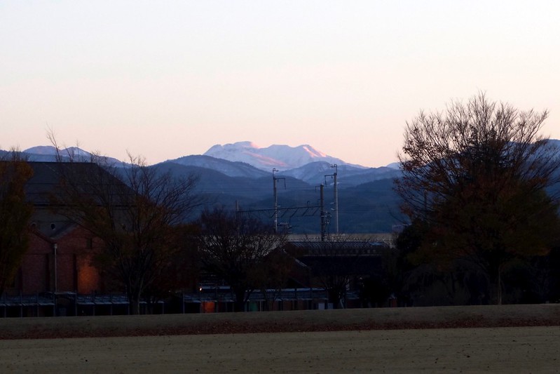Sacred mountain Hakusan from Kanazawa citizen art village