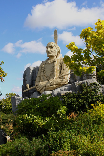giant indian made of lego