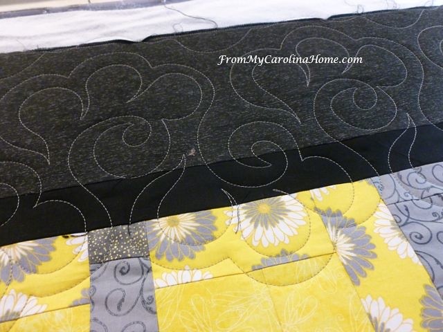Black and Yellow Quilt at From My Carolina Home