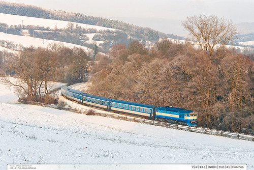 train trat341 rada754 cd rx snow czech polichno landscape trees forest hills