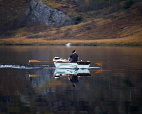 westcork ireland reflections lake water rowingboat landscape