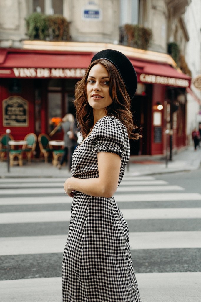 Reformation checked dress the little magpie paris