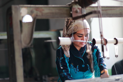 yodgorlik silk factory margilan uzbekistan fergana girl work worker portrait street uzbek candid