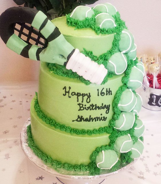 Tennis Themed Birthday Cake by Brilliant Cakes