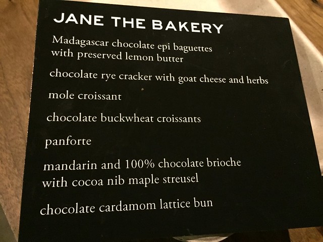 Jane The Bakery - Menu