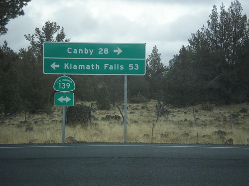 ca139 modoccounty california sign distancemarker shield intersection biggreensign